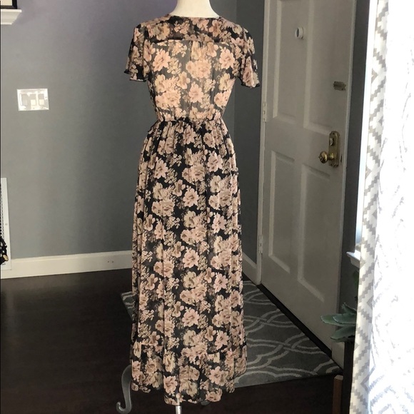 Band of Gypsies Surplice Floral Print Dress - Picture 4 of 8